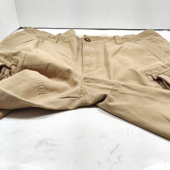 Old Navy Men’s Khaki Cargo Shorts | Utility Pocket Casual Shorts | Summer Travel - Picture 6 of 6